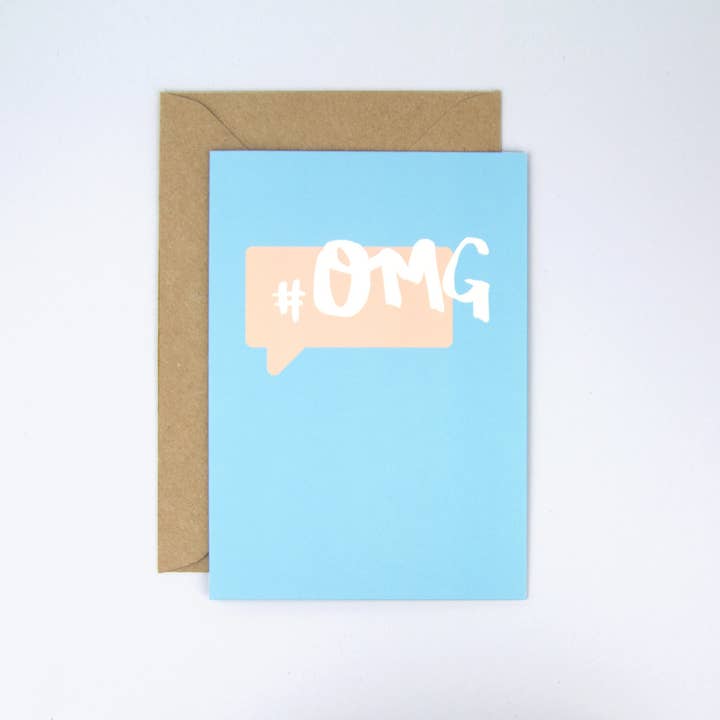 TAAB London – wholesale Everyday greeting card – Hashtag Card #OMG1