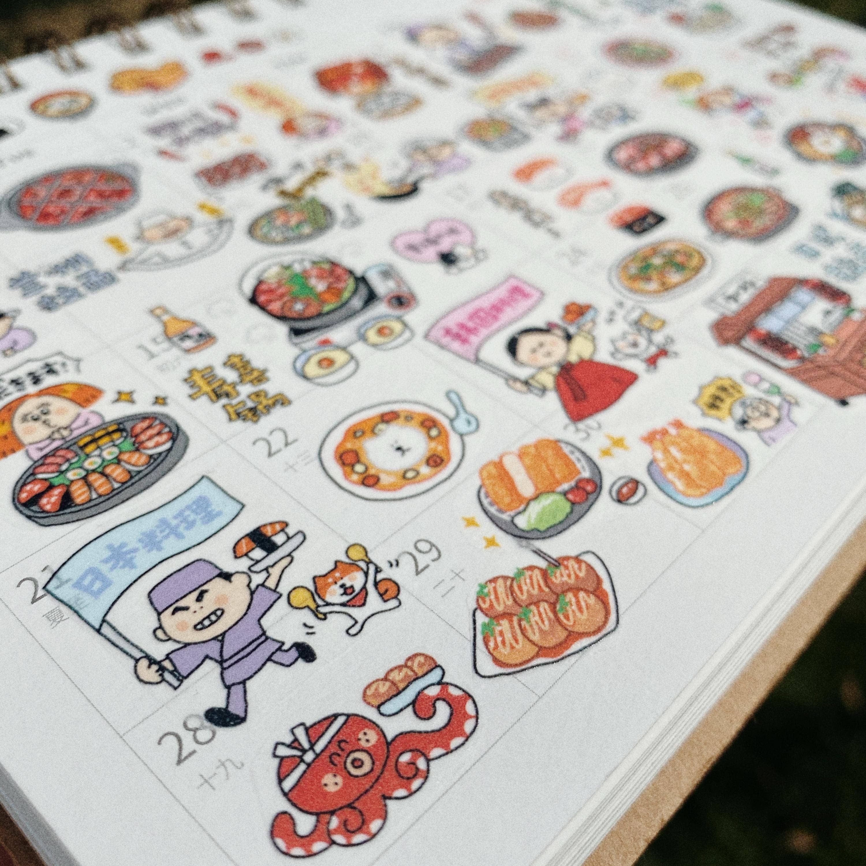 RiN! Studio US - Wholesale Sticker - Asian Food Washi Stickers: Kawaii Planner Stickers4