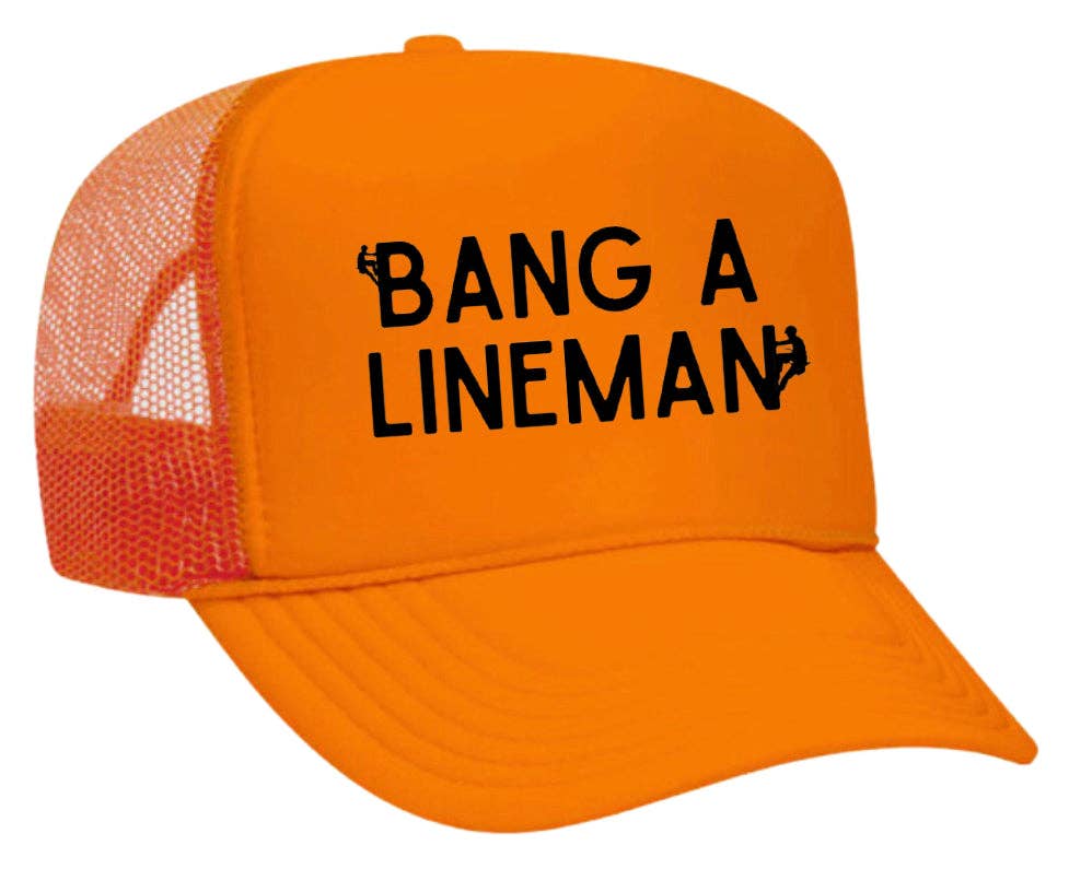 Inappropriate Trucker Hats - Vendita all'ingrosso Cappellino  da camionista - Unisex - Cappello da camionista Bang A Lineman19