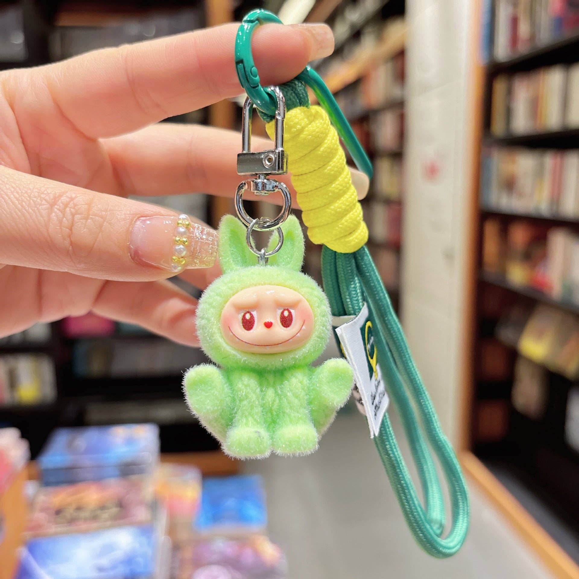 Little Trendy - Wholesale Keychain - Kids - Cute monster flocking keychain pendant gift-random emotion6