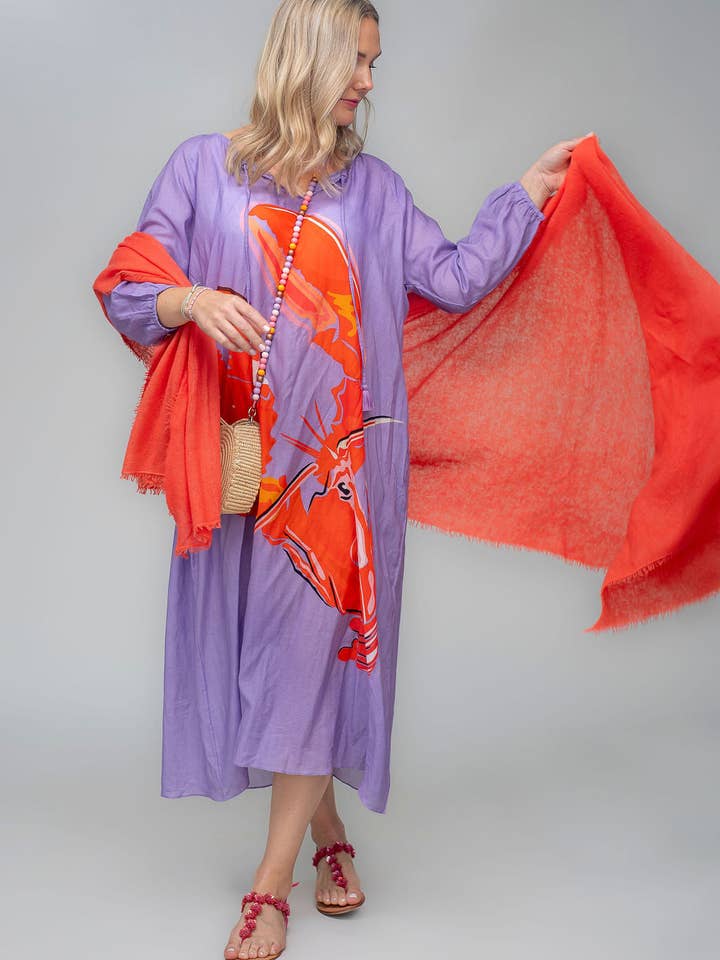 cute stuff GmbH - Wholesale Dress - Women's - Megan-cs dress with lobster print in watermelon2