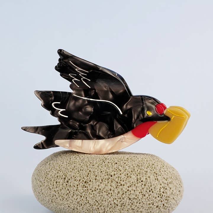 Black Adorable Swallow Bird Acetate Hair Claw Clip for wholesale on Faire5