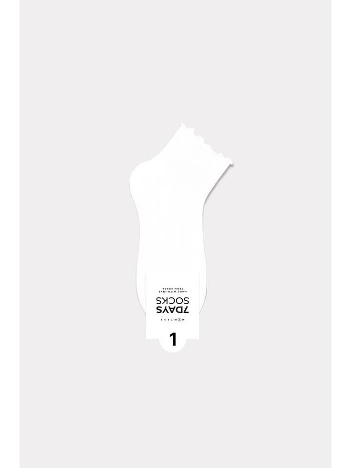 7DAYSSOCKS - Wholesale Socks - Women's - Women's Lace Band Middle Ankle Socks - Made in Korea