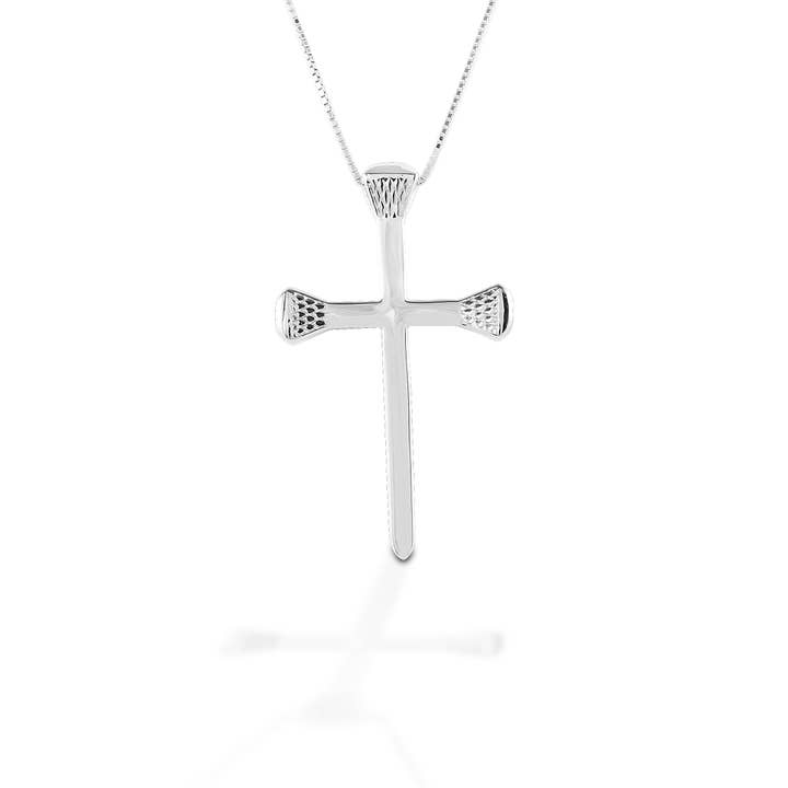 Kelly Herd Horseshoe Nail Cross Necklace - Sterling Silver for wholesale by Kelly Herd Jewelry