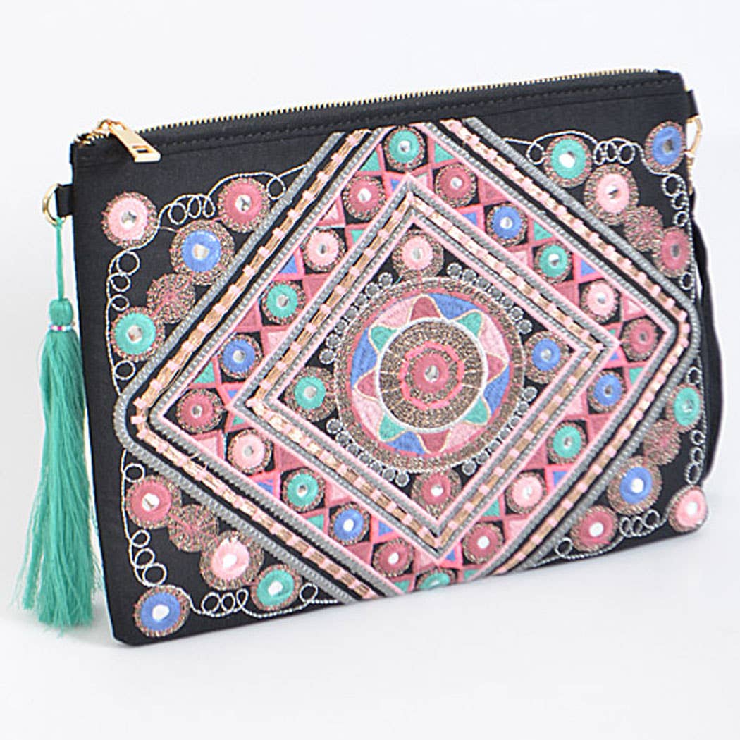 3AM BY H&D ACCESSORIES - Wholesale Clutch Bag - Women's - Indian Inspired Colorful Clutch1