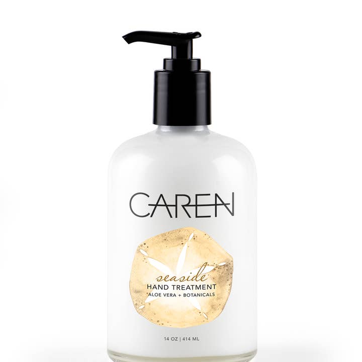 Caren Products - Wholesale Hand Cream/Lotion - Caren Hand Treatment - Seaside - 14 oz Glass Bottle