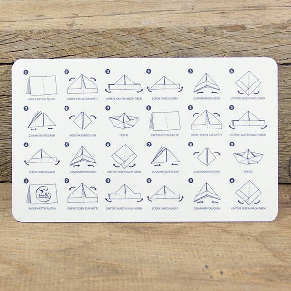 Bow & Hummingbird - Wholesale Placemat - Maritime breakfast board paper boat0