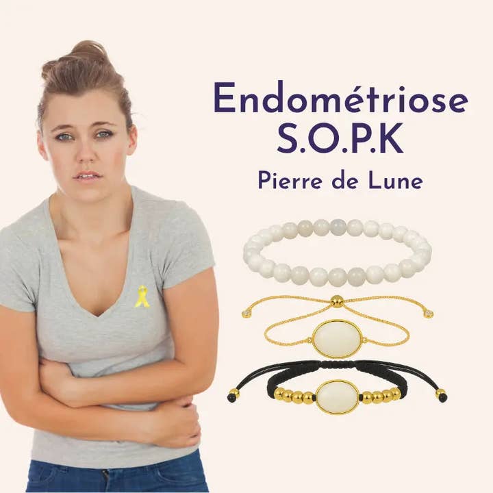 Moonstone Endometriosis Bracelet for wholesale by L'Atelier d'Eva