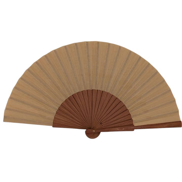 Éventail uni large | Peint à la main 23 cm pour la vente par Sauga