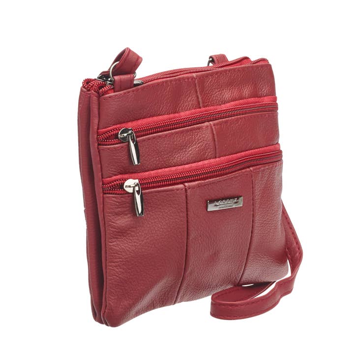 GH Stafford & Son Ltd – wholesale Crossbody bag – Women's – LORENZ Accessories Cowhide Twin-Section X-Body Bag