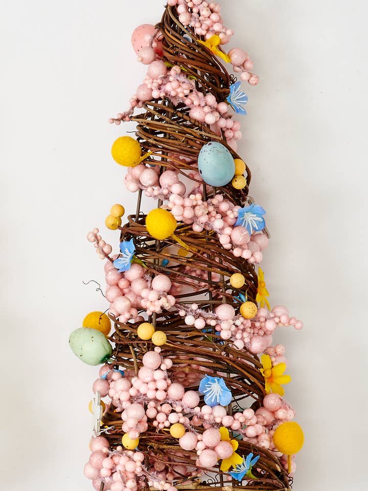 Arbre à brindilles de table de 16 po avec œufs de Pâques, baies et fleurs pour la vente par WORTH IMPORTS