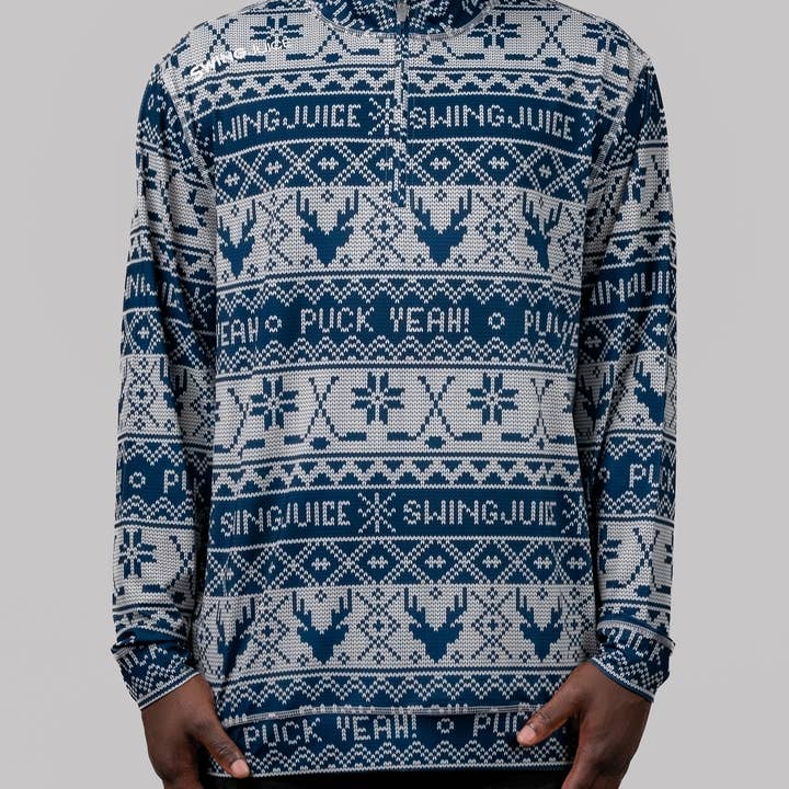 Rondelle de hockey Yeah Fairisle à fermeture éclair pour homme pour la vente par SwingJuice