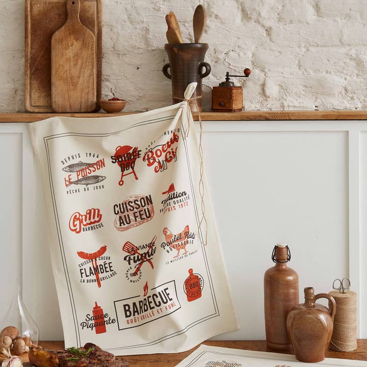Coucke - Wholesale Tea Towel - Grillades - Printed Tea Towel 50x75 in cotton0