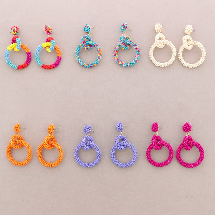 Sonata - Wholesale Dangle Earrings - Triple Ring Bead Earrings1