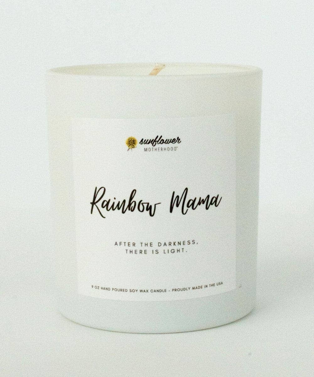 Sunflower Motherhood - Venta al por mayor Velas en tarros - Vela Rainbow Mama para pérdida del embarazo | Regalo por pérdida y duelo