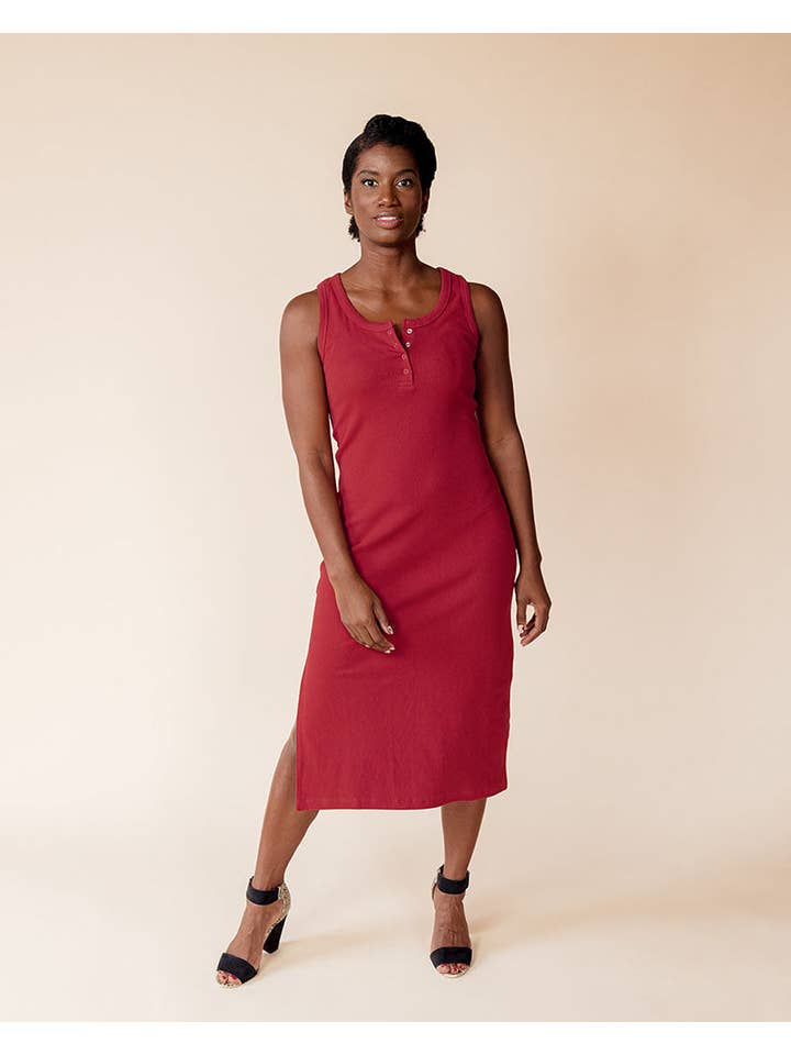 Of an Origin - Wholesale Nursing Dress - Maternity - Organic Cotton Ribbed Knit Tank Dress7