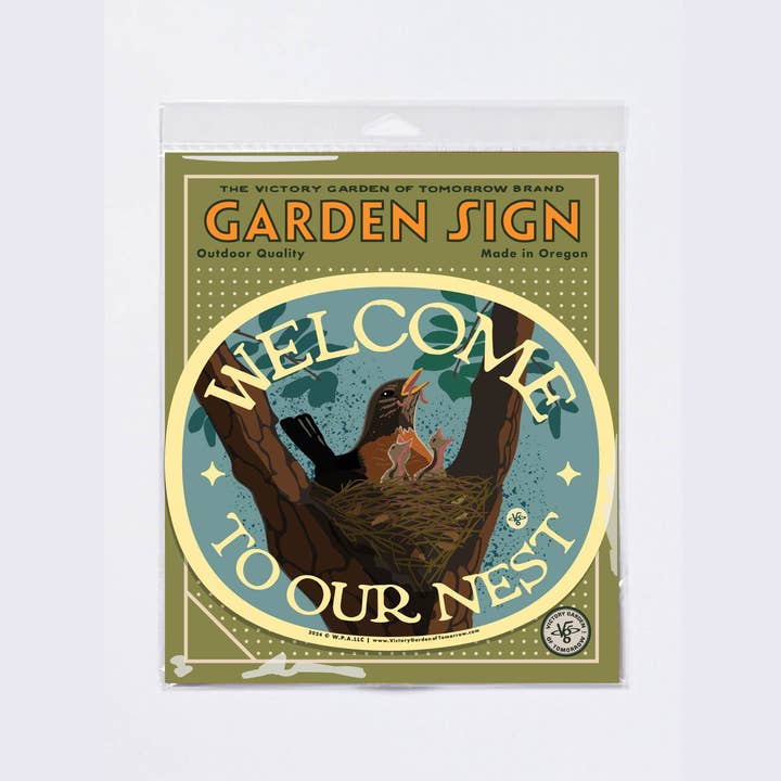 Wirtheim Poster Arts LLC - Wholesale Outdoor Sign - Welcome To Our Nest - Bird Home and Garden Sign