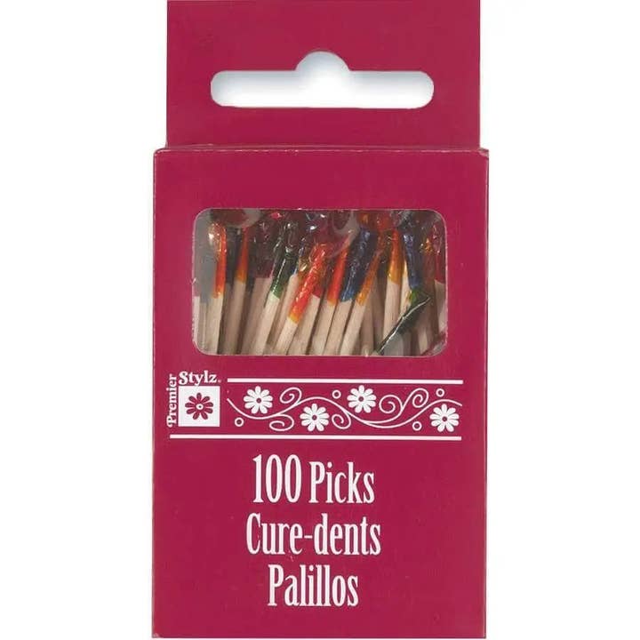 2.6" Frilly Cocktail Toothpicks (100ct) for wholesale by Party Expo, LLC