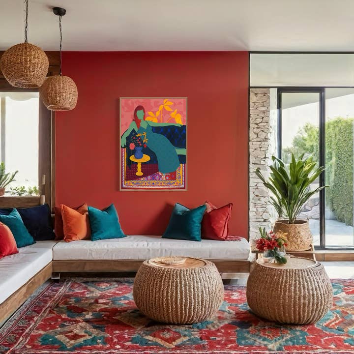 Studio Angelart - Wholesale Art Print - Boho Woman – Luxury Edition Art Print on the Couch3