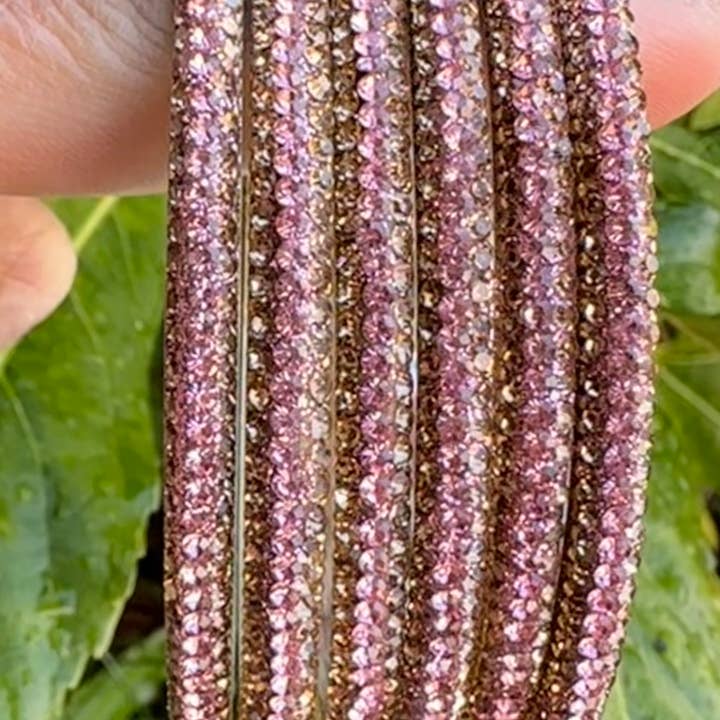 Celebration Blings - Venta al por mayor Brazalete - Pulseras tipo brazalete de cristal - Skinny Pink