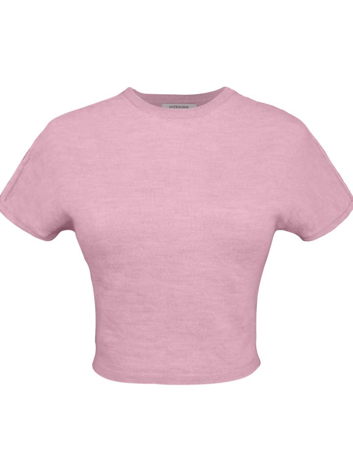 Camiseta Recortada Mika Merino - Sakura para venta al por mayor de Maison Mikumo