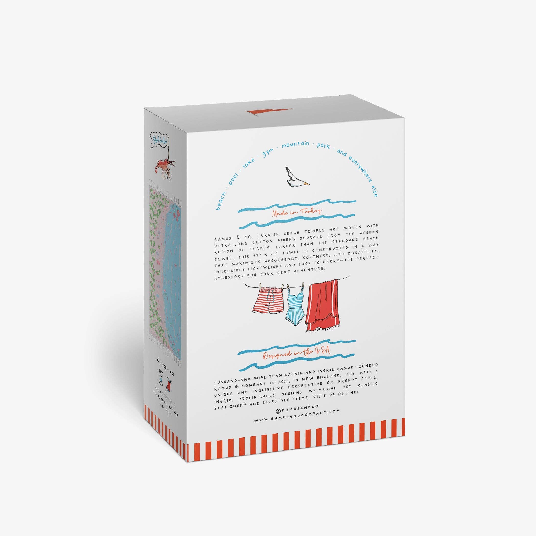 Ramus & Co. - Wholesale Beach Towel - Pink Cove Turkish Beach Towel3