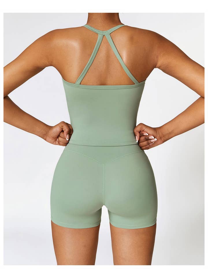 Mantra Active - Wholesale Activewear Set - Women's - Vesper Halter Neck Sports Bra & Shorts Activewear Set21