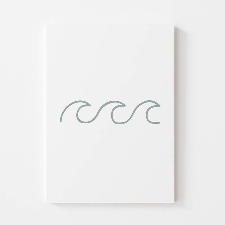 Abstract Coastal Wave Line Art Print for wholesale by Nak print co.