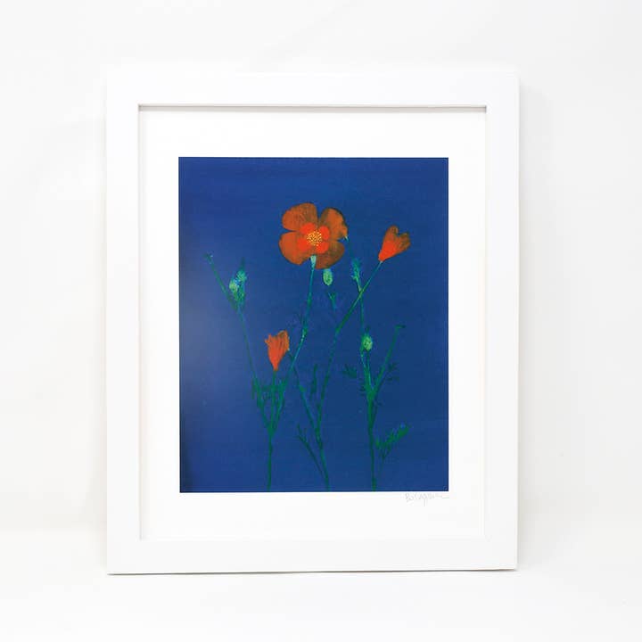 Impression d'art giclée à l'orange et au coquelicot pour la vente par Little Gem Gallery