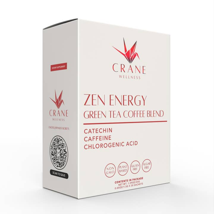 Crane Wellness - Vendita all'ingrosso Tisane salutari e depurative - Tè verde e caffè Zen Energy9