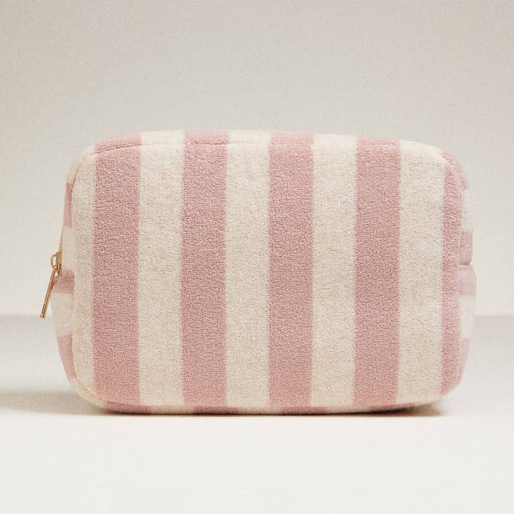 Frem - Wholesale Pouch - Women's - Terry Fabric Striped Multi-Purpose Pouch