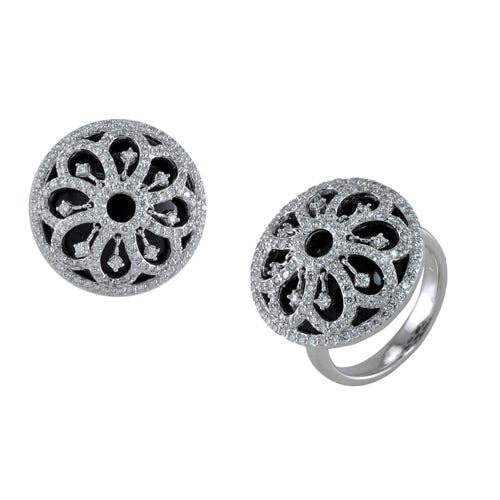 White Gold Onyx & Diamond Ring for wholesale by NYMAN JEWELERS