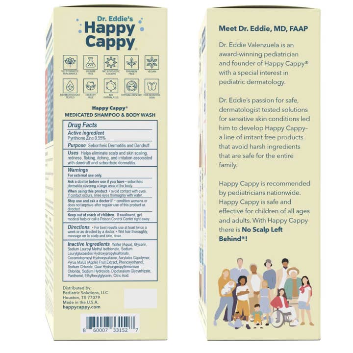 Happy Cappy - Wholesale Bath & Body Set - Baby - 3 Step Baby Skincare Routine Bundle to Manage Cradle Cap and Eczema (FREE Beanie Brush)3