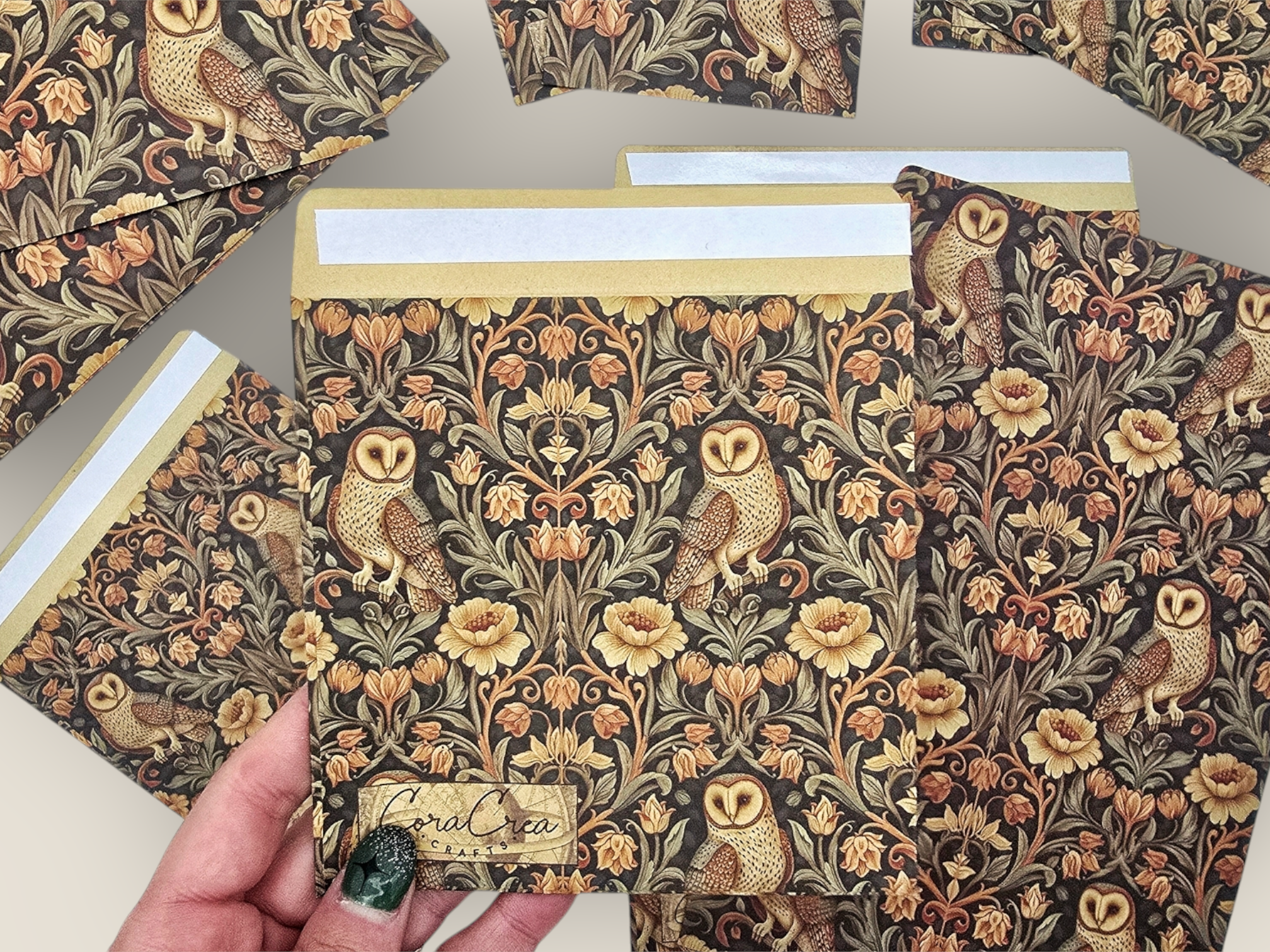CoraCreaCrafts - Wholesale Gift Bag - Owl Gift Envelopes0