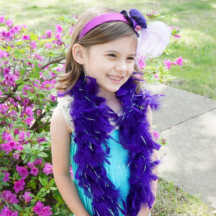 Boa en plumes pour petites filles - Regal/Opal Lurex pour la vente par Zucker Feather Products