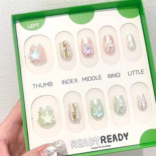 Little Mermaid - Instant nails, Handmade Luxury Press on nails, Fashion Accessories for wholesale by READY READY Instant nail