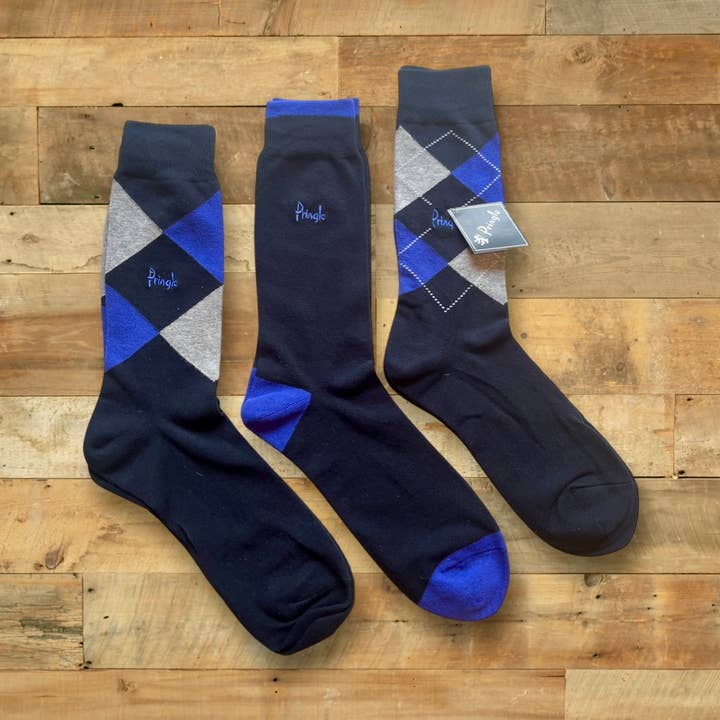 Pringle of Scotland Men's Stockings, Pack of 3 for wholesale by Pringle of Scotland