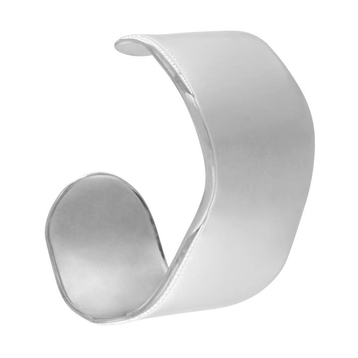Courage Waterproof Statement Curve Cuff Bracelet Silver Plating for engroshandel hos Dansk Copenhagen