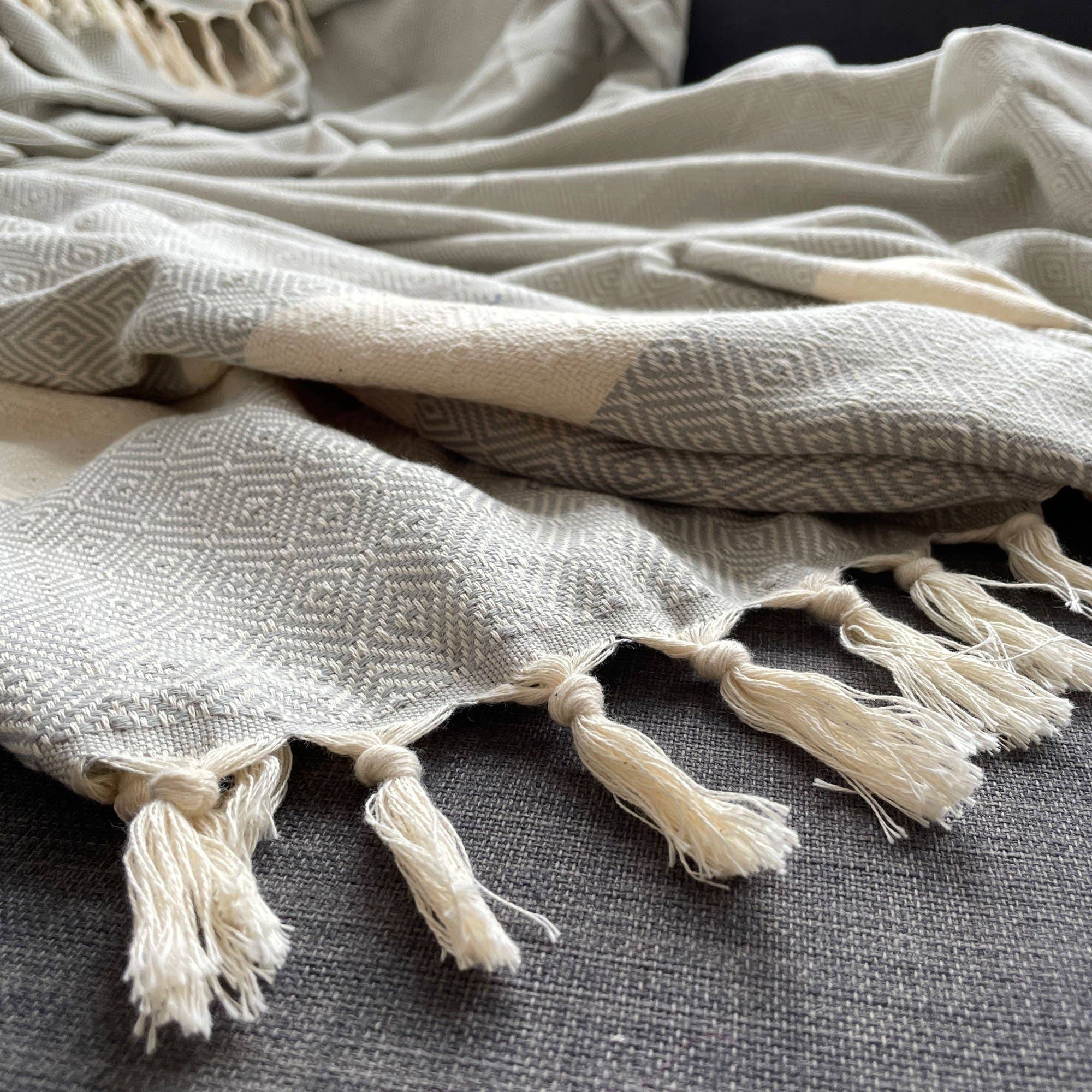 Wildash London - Wholesale Throw Blanket - Alicia King Size Bed Throw XL | Soft Grey6