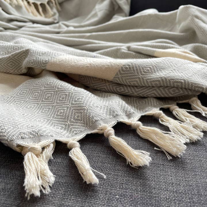 Wildash London - Wholesale Throw Blanket - Alicia King Size Bed Throw XL | Soft Grey6