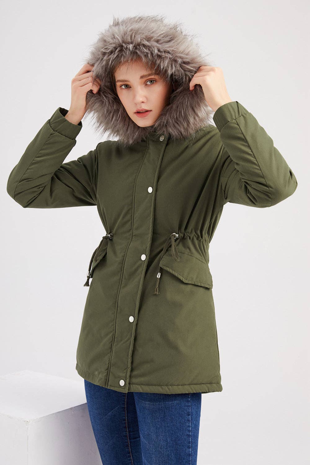 Marayn - Wholesale Coat - Women's - Warm Hooded MidLength Padded Parka Coat  Winter 202556
