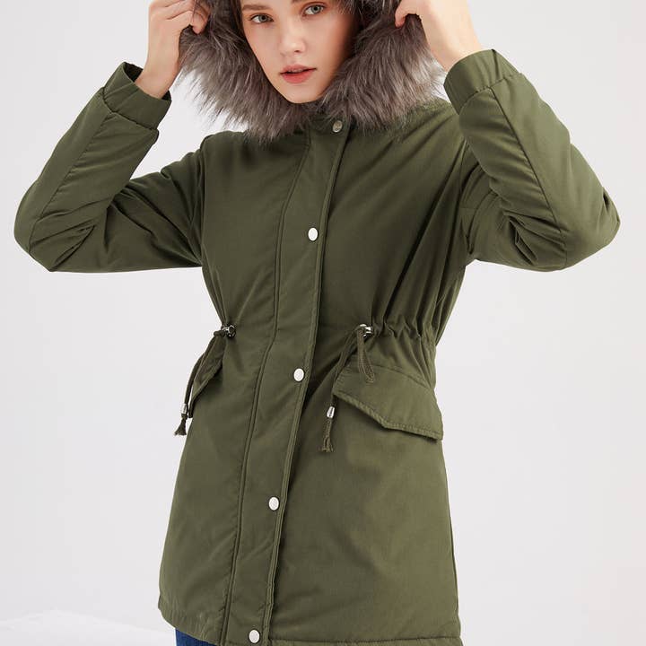 Marayn - Wholesale Coat - Women's - Warm Hooded MidLength Padded Parka Coat Winter 202556