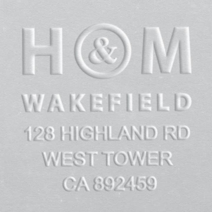 Address Embosser - Initials & Name for wholesale by Ladd Stamps