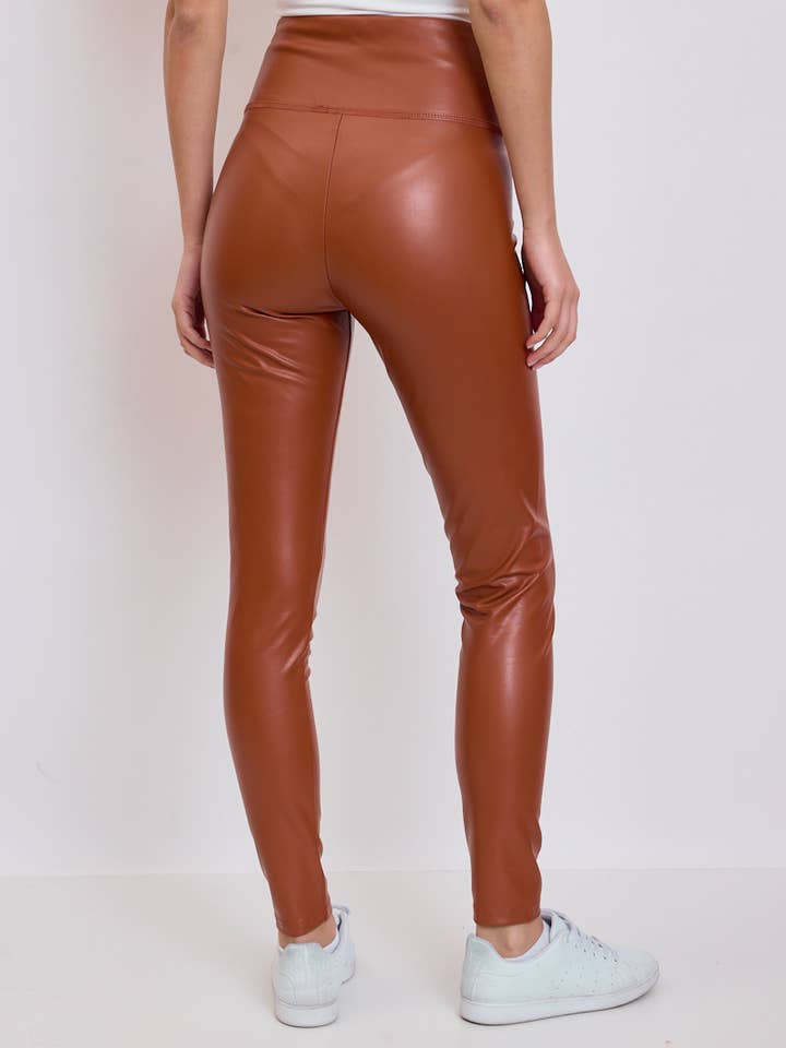 Orice - Wholesale Fashion Leggings - Women's - Slim faux leather leggings - Orice50