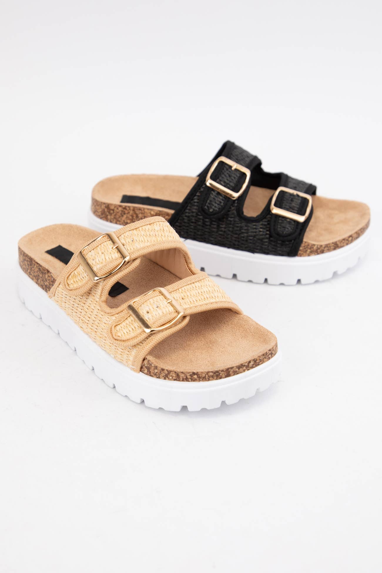 CCOCCI - Wholesale Sandals - Women's - JOONIE-03A RAFFIA DOUBLE STRAP PLATFORM SANDAL3