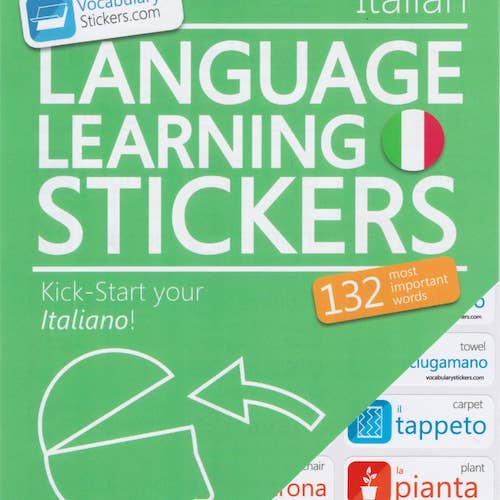 VocabularyStickers.com - Wholesale Sticker - 🇮🇹 Italian Language Learning Stickers