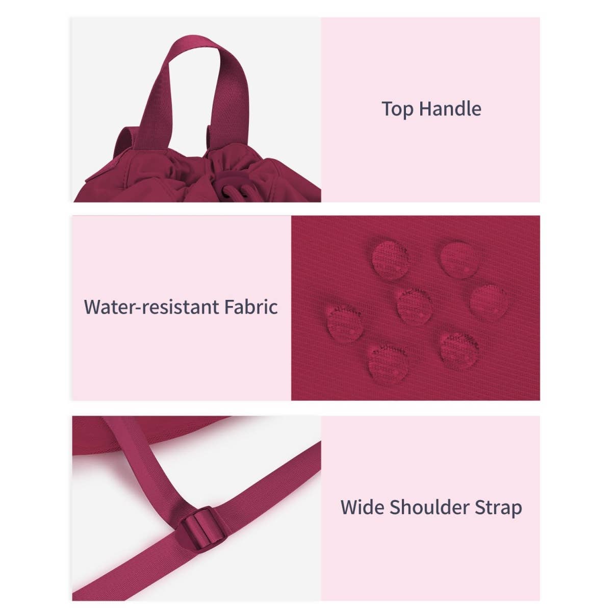 wandf - Vente Sac à cordon de serrage – unisexe - Sac à dos de sport avec cordon de serrage et sangle pour tapis de yoga33