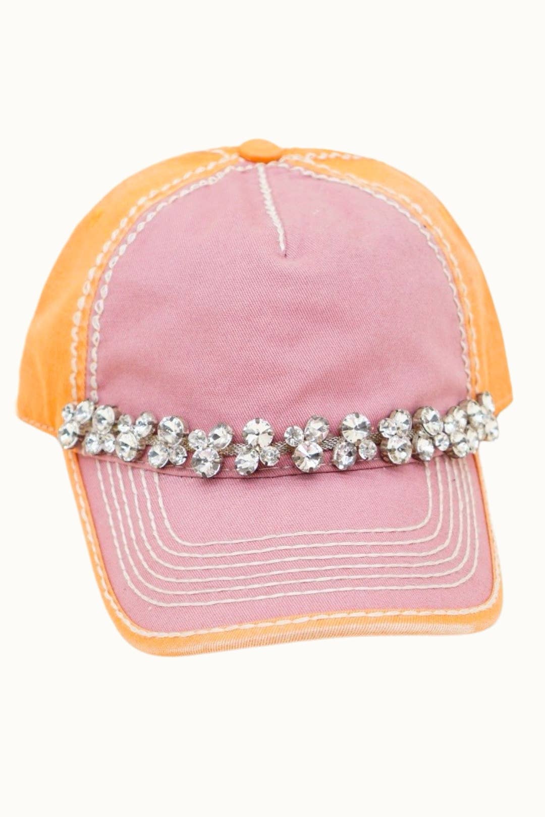 Olive & Pique – wholesale Baseball cap – Women's – Bejeweled Bling Glitz Two-Toned Cap, Adjustable9