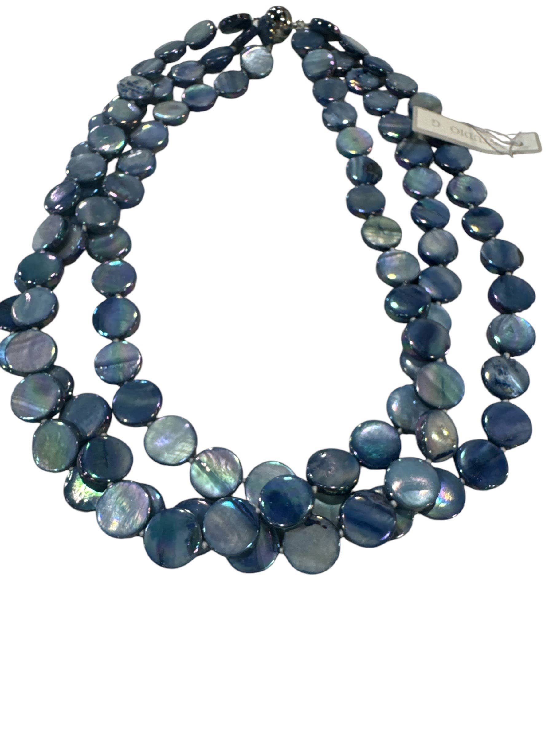 Studio G – wholesale Beaded/pearl necklace – #8023-3 Strand Mother Of Pearl14