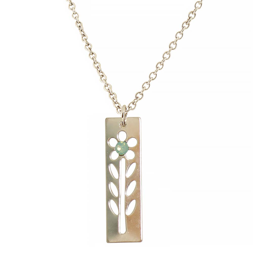 Baked Beads - Vente Colliers à pendentif - Collier Fleur en Cristal Gravé1